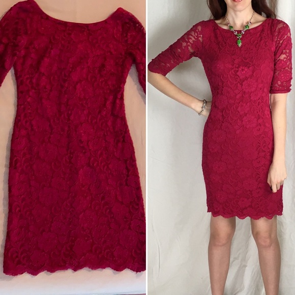 White House Black Market Dresses & Skirts - DRESS 3/4 SLEEVES LACE WHITE HOUSE BLACK MARKET